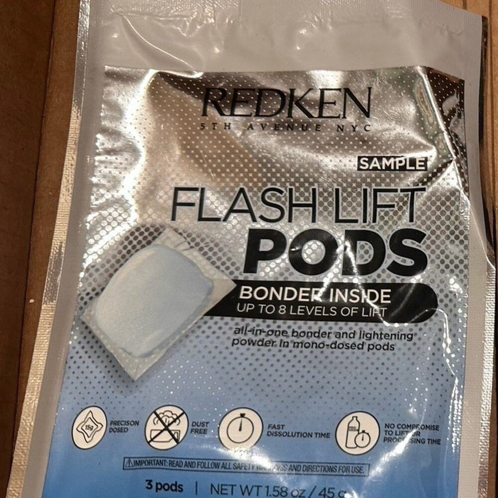Redken Flash Lift Pods Bonder Inside 8 Levels of Lift‎ 3 Pods 1.58oz Sample Pack